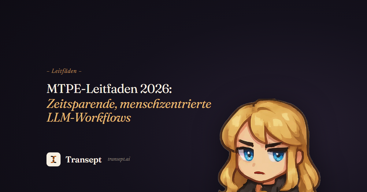 MTPE-Leitfaden 2026: Zeitsparende, menschzentrierte LLM-Workflows