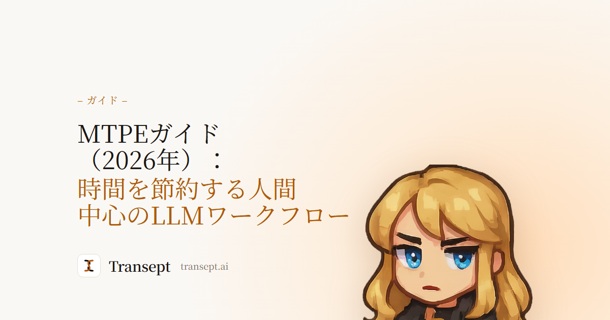 MTPEガイド(2026年):時間を節約する人間中心のLLMワークフロー