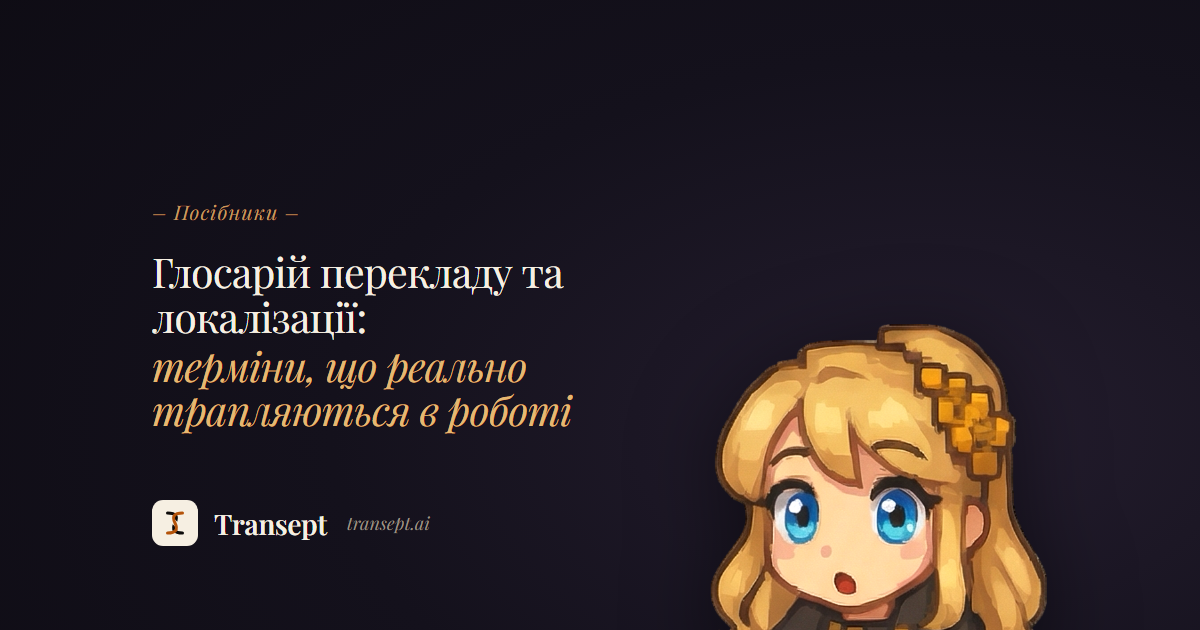 Глосарій перекладу та локалізації: терміни, що реально трапляються в роботі