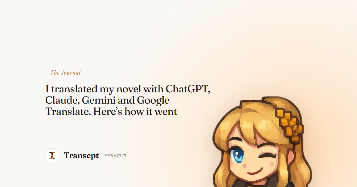 I translated my novel with ChatGPT, Claude, Gemini and Google Translate. Here’s how it went
