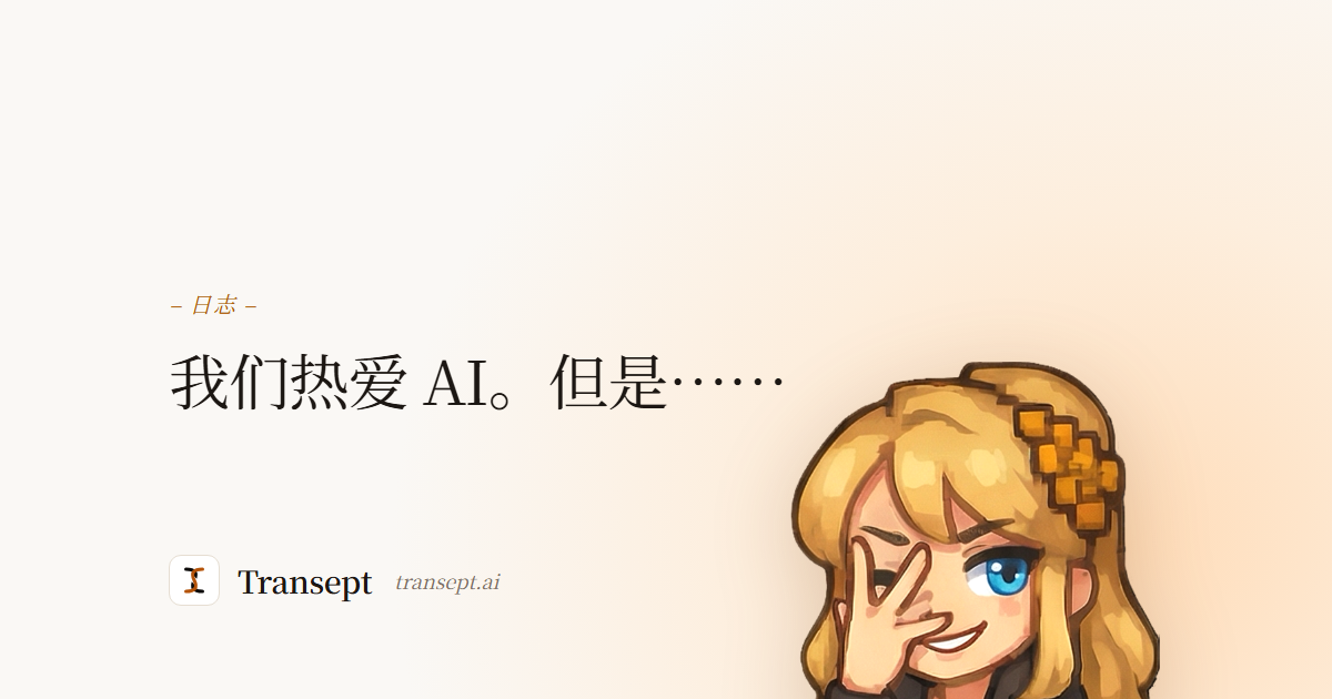 我们热爱 AI。但是……